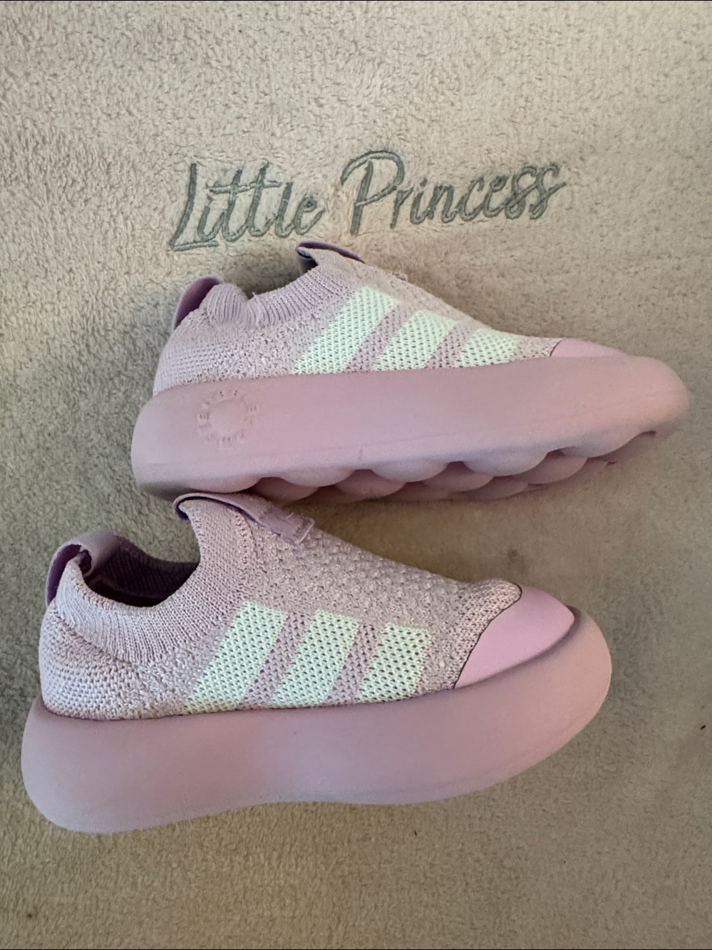 adidas Kids Pink bubble comfy Sneakers